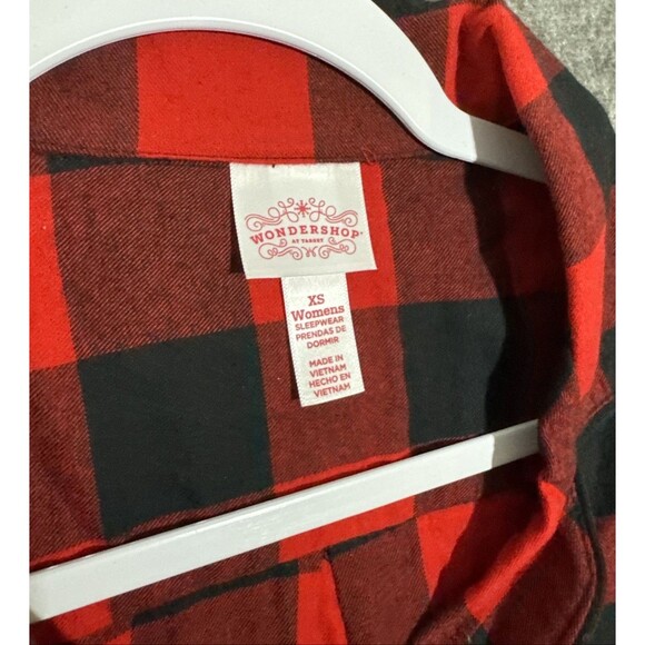 Wondershop Women's Sleepwear Gown Flannel Red Black Extra Small - Picture 4 of 5